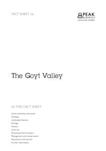 Fact SHeet 16:  The Goyt Valley