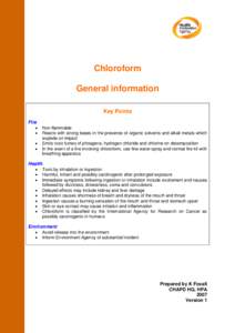 Microsoft Word - CHLOROFORM Toxicological Overview v1