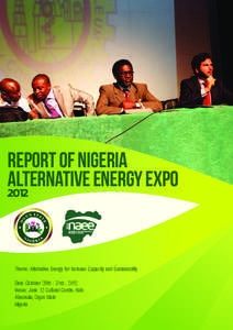 2012  REPORT OF NIGERIA ALTERNATIVE ENERGY EXPO