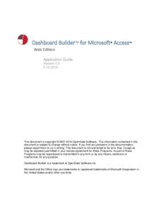 Dashboard BuilderTM for Microsoft® Access™ Web Edition Application Guide Version