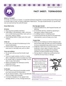 Emergency Preparedness Fact Sheets