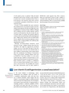 Comment  of 166 pmol/L p=0·41 vs placebo).8 Why all treated participants did not have increases in these hormones is unclear, but it must be remembered that if there is β-cell sparing in the responsive group, there mus