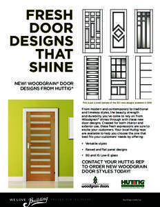 FRESH DOOR DESIGNS THAT SHINE NEW! WOODGRAIN® DOOR