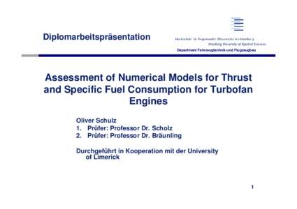 Titel der Diplomarbeit  Diplomarbeitspräsentation Felix Mustermann  Department Fahrzeugtechnik und Flugzeugbau