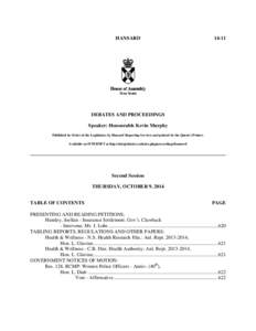 Legislative Proceedings - Legislative Chamber (1412)
