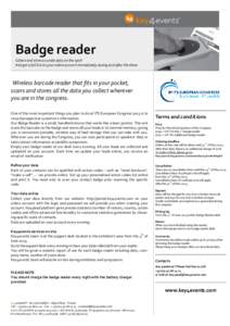 Badge Reader Exhibitors ITS 2013