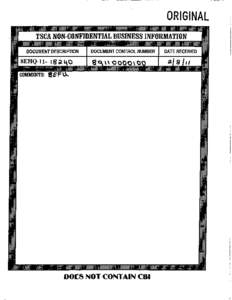 8EHQ-11-18240B  TSCA 8(e) Notice