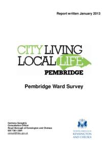 Report written JanuaryPembridge Ward Survey Catriona Geraghty Consultation Officer