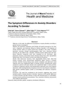 Anxiety disorders / Fear / Anxiety / Phobias / Panic disorder / Agoraphobia / Obsessive–compulsive disorder / Generalized anxiety disorder / Beck Anxiety Inventory / Psychiatry / Abnormal psychology / Clinical psychology