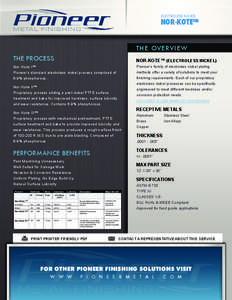 ELECTROLESS NICKEL  NOR-KOTE™ T HE OV ERV IEW THE PROCESS