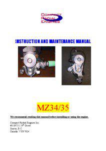 INSTRUCTION AND MAINTENANCE MANUAL  MZ34/35