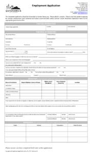 Termination of employment / Quispamsis /  New Brunswick / Employment / Recruitment / Application for employment