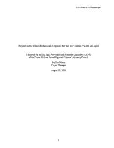 [removed]EVOSresponse.pdf  Report on the Non-Mechanical Response for the T/V Exxon Valdez Oil Spill