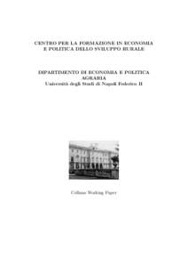 CENTRO PER LA FORMAZIONE IN ECONOMIA E POLITICA DELLO SVILUPPO RURALE