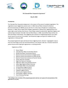 Colorado River Cooperative Agreement Summary
