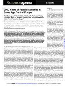 Neolithic Europe / Mark G. Thomas / Linear Pottery culture / Genetic history of Europe / Mesolithic / Neolithic Revolution / Prehistoric Europe / Demic diffusion / Ancient DNA / Archaeology / Stone Age Europe / Joachim Burger