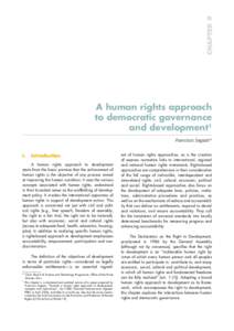 CHAPTER 9  A human rights approach to democratic governance and development1 Francisco Sagasti*