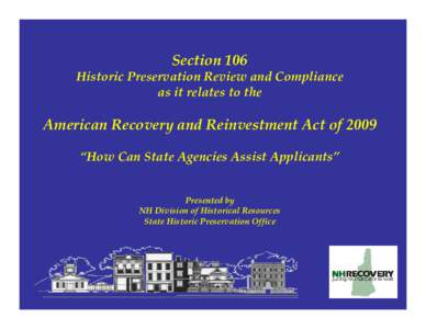 Historic Preservation  Review and Compliance  American Recovery and Reinvestment Act of 2009 ARRA