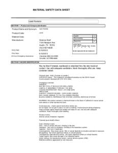 MATERIAL SAFETY DATA SHEET  Lead Acetate SECTION 1 . Product and Company Idenfication  Product Name and Synonym: