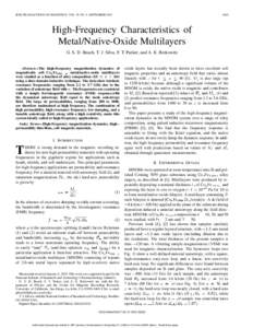 IEEE TRANSACTIONS ON MAGNETICS, VOL. 39, NO. 5, SEPTEMBERHigh-Frequency Characteristics of Metal/Native-Oxide Multilayers