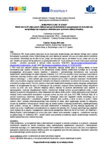 Uniwersytet Gdański i Fundacja Rozwoju Systemu Edukacji zapraszają do uczestnictwa w konferencji: „TRAIN PROFESSORS TO TEACH” Wokół zaleceń UE dotyczących edukacji nauczycieli akademickich i przygotowania ich d