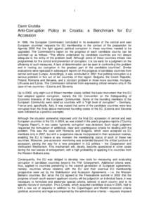 Abuse / Political corruption / Mechanism for Cooperation and Verification / Ivo Sanader / Croatian Democratic Union / Franjo Tuđman / Jadranka Kosor / Croatia / Organized crime / Politics of Croatia / Politics / Prime Ministers of Croatia