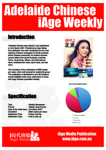 Adelaide Chinese iAge Weekly Rate Card Measurement