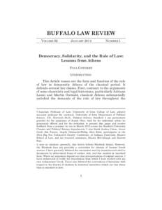 BUFFALO LAW REVIEW VOLUME 62 JANUARYNUMBER 1