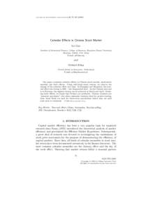 ANNALS OF ECONOMICS AND FINANCE  6, 75–[removed]Calendar Effects in Chinese Stock Market Lei Gao