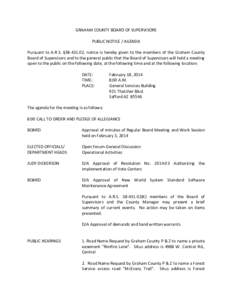 Local government in the United States / Safford /  Arizona / Public notice / Geography of the United States / Arizona / Safford micropolitan area / Geography of Arizona / Board of Supervisors