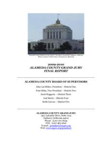 Alameda County /  California / Alameda County Superior Court / Keith Carson / Jury / Alameda / Oakland-Alameda County Coliseum Authority / Geography of California / California / Alameda /  California