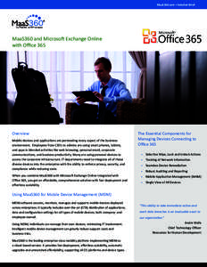 Technology / Exchange ActiveSync / Microsoft Office 365 / Mobile device management / ActiveSync / Mobile application management / Microsoft / Wireless email / Microsoft Exchange Server / Mobile software / Computing / Software