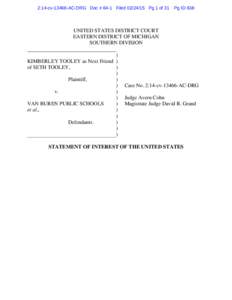 2:14-cvAC-DRG Doc # 64-1 FiledPg 1 of 31  Pg ID 638 UNITED STATES DISTRICT COURT