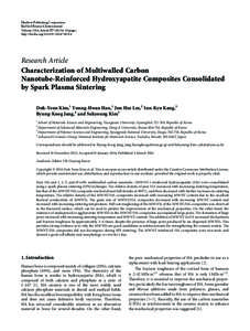 Characterization of Multiwalled Carbon Nanotube-Reinforced Hydroxyapatite Composites Consolidated by Spark Plasma Sintering