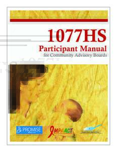 1077HS  Participant Manual for Community Advisory Boards