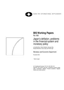 Japan’s deflation, problems in the financial system and monetary policy, November 2005