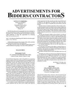 ADVERTISEMENTS FOR  BIDDERS/CONTRACTORS NOTICE TO BIDDERS OFFICE OF GENERAL SERVICES