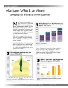 By EDDIE HUNSINGER  Alaskans Who Live Alone Demographics of single-person households  M