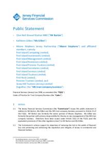 Public Statement › Clive Neil Stewart Barton MBE (