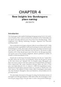 CHAPTER 4 New insights into Gundungurra place naming1