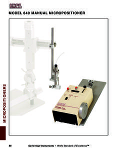 KOPF  MICROPOSITIONERS MODEL 640 MANUAL MICROPOSITIONER