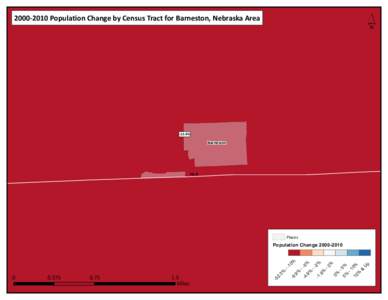 ´  [removed]Population Change by Census Tract for Barneston, Nebraska Area -12.4%