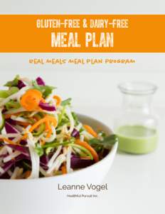 gluten-free & dairy-free  Meal Plan real meals meal plan program