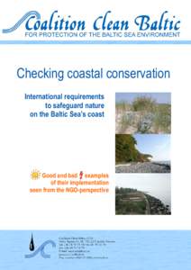 Checking coastal conservation International requirements to safeguard nature on the Baltic Sea’s coast  Good and bad examples