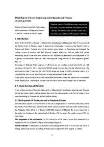 Asia / Natural disasters / Nuclear energy in Japan / Sendai / Tōhoku earthquake and tsunami / Ōfunato /  Iwate / Ishinomaki /  Miyagi / Miyagi Prefecture / Meiji-Sanriku earthquake / Tōhoku region / Geography of Japan / Earthquakes in Japan