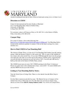 Maryland Route 5 / Maryland Route 193 / Interstate 495 / Massachusetts Route 2 / Maryland Route 650 / Maryland Route 212 / University of Maryland /  College Park / Parking / College Park /  Maryland / Maryland / Transportation in the United States / U.S. Route 1 in Maryland