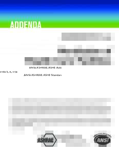 ANSI/ASHRAE/ASHE Addenda k, n, v to ANSI/ASHRAE/ASHE StandardVentilation of Health Care Facilities