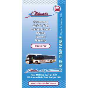 Route 730  Effective 1st November 2013 BUS TIMETABLE