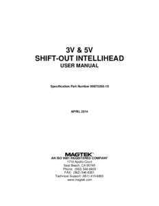 3V & 5V SHIFT-OUT INTELLIHEAD USER MANUAL Specification Part Number[removed]