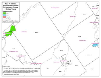 New York State Environmental Zones St. Lawrence County Eligible Tracts[removed]